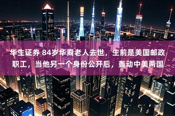 华生证券 84岁华裔老人去世，生前是美国邮政职工，当他另一个身份公开后，轰动中美两国